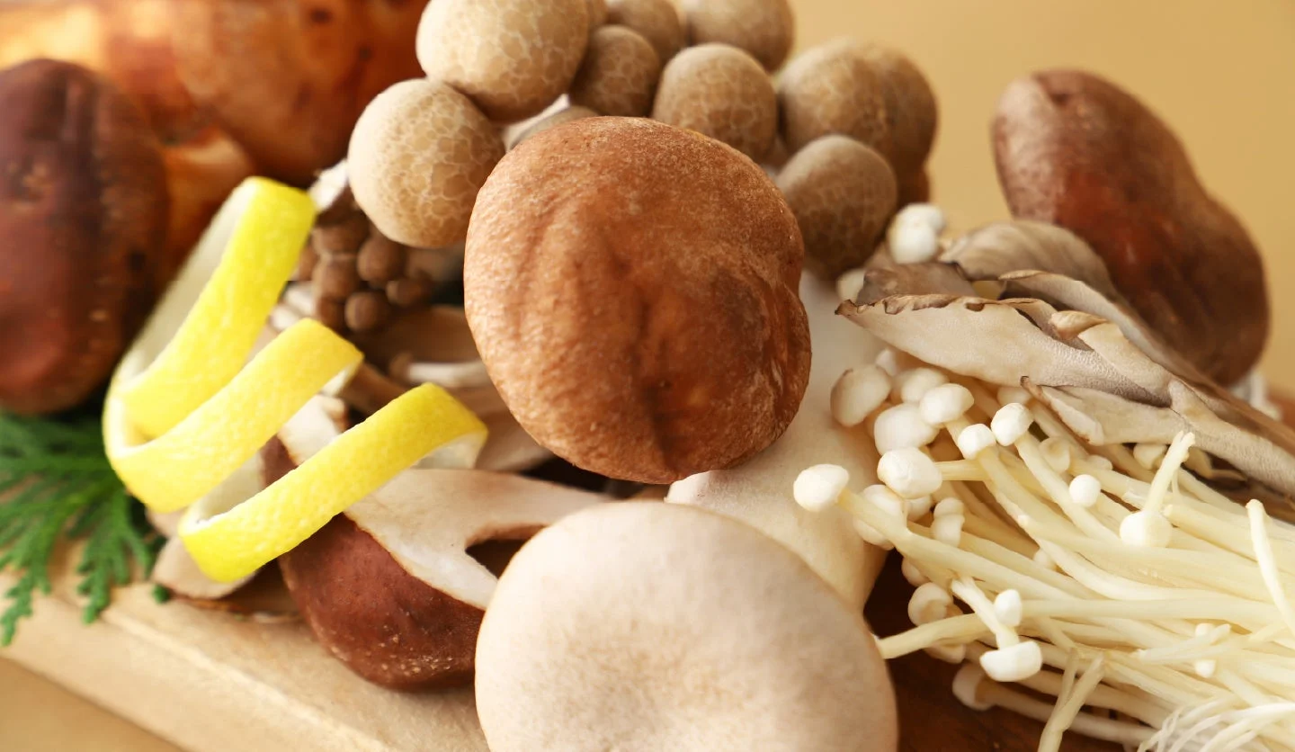 数種類のキノコの盛り合わせ