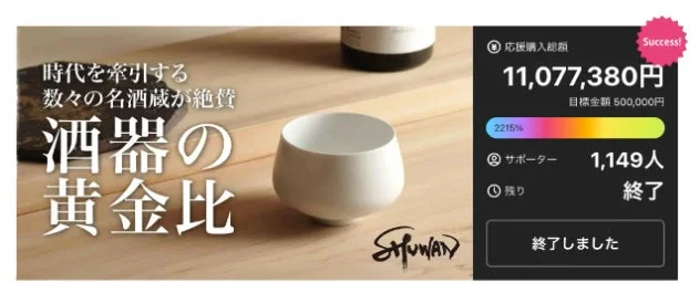 Makuake成功を示す画像