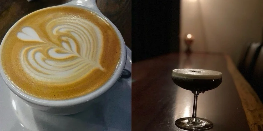 コーヒーとカクテルの対比