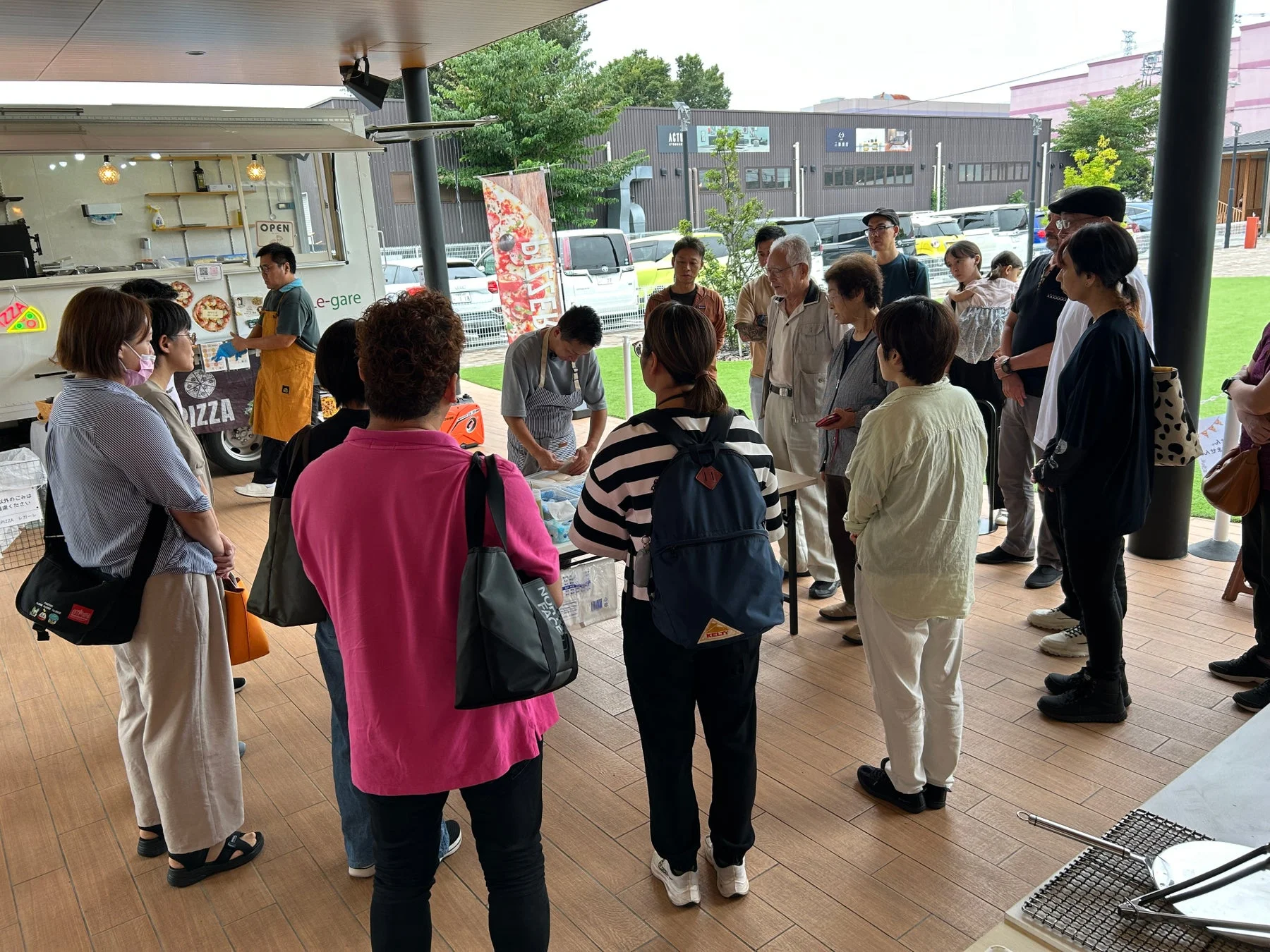 ピザ調理デモ＆試食