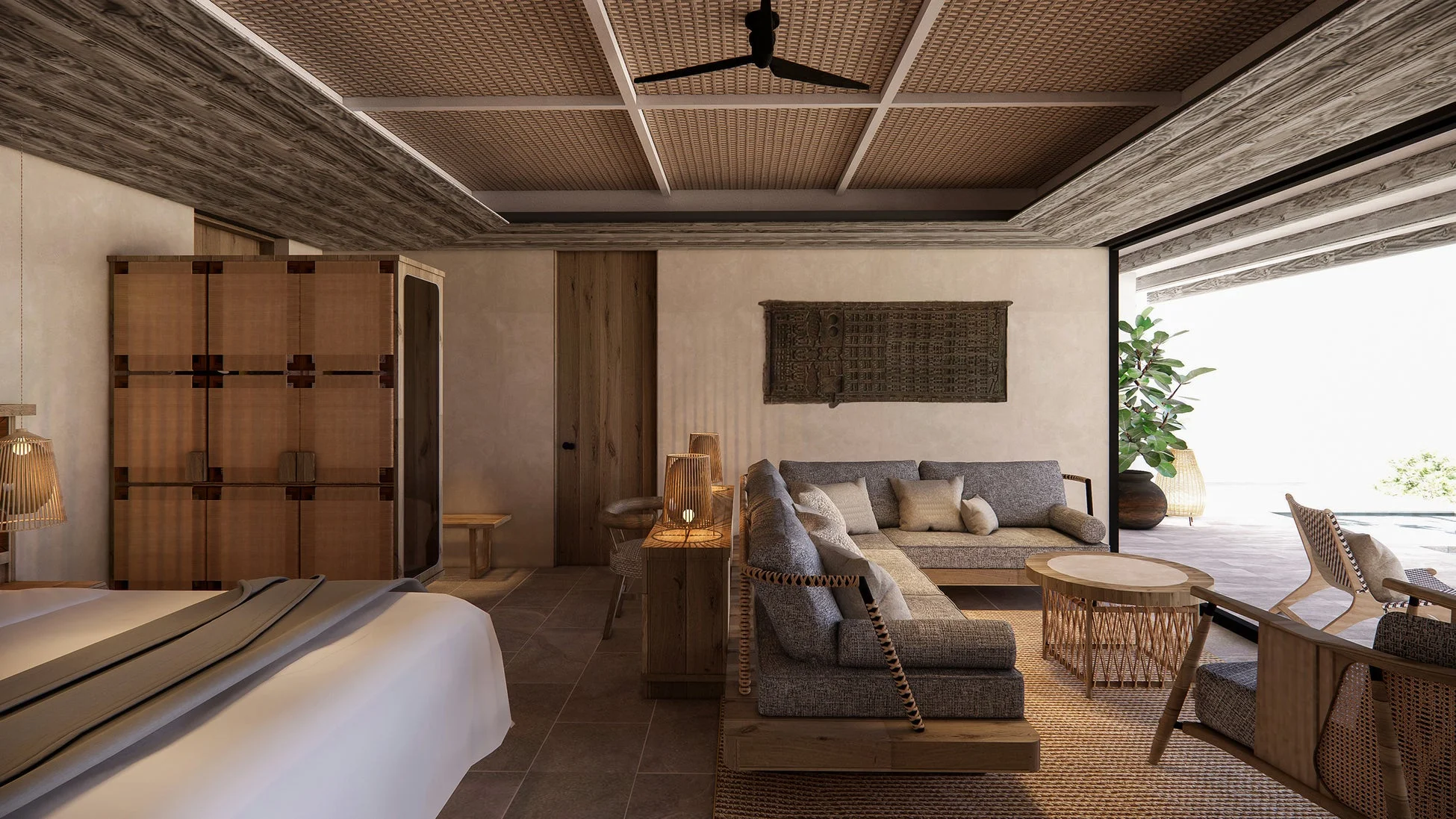 プールヴィラスイート リビングスペース