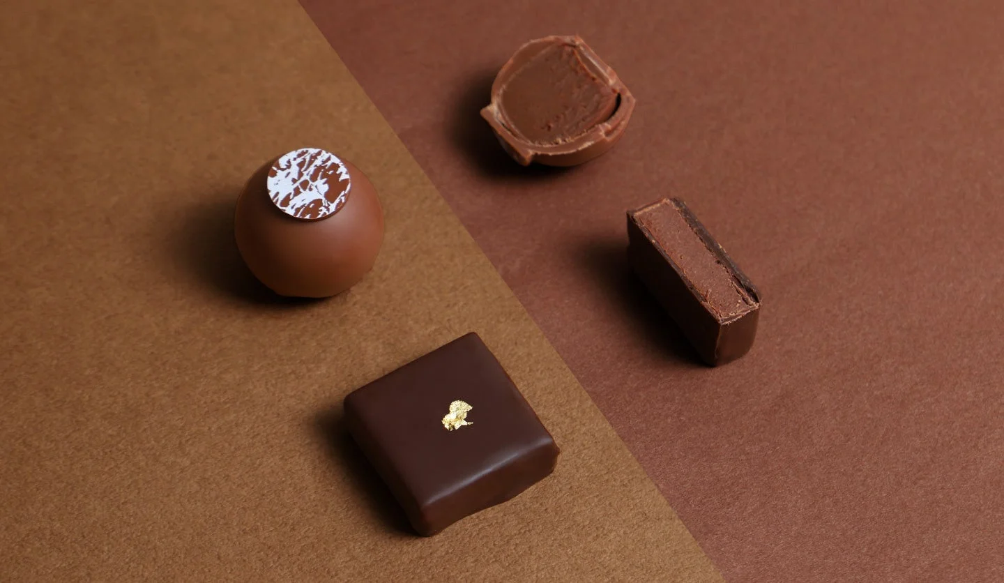 カットされたチョコレート