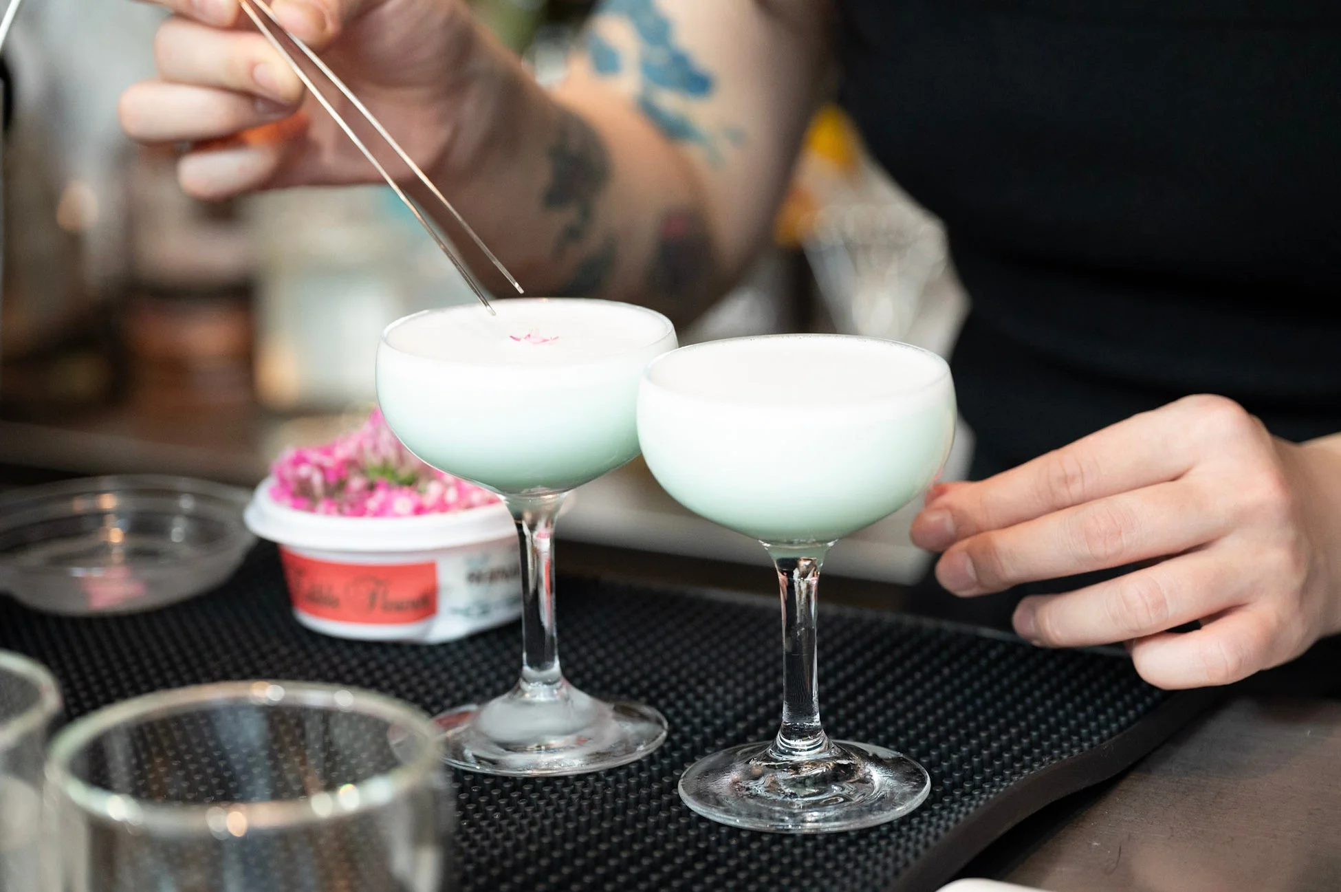 カクテルの飾り付け