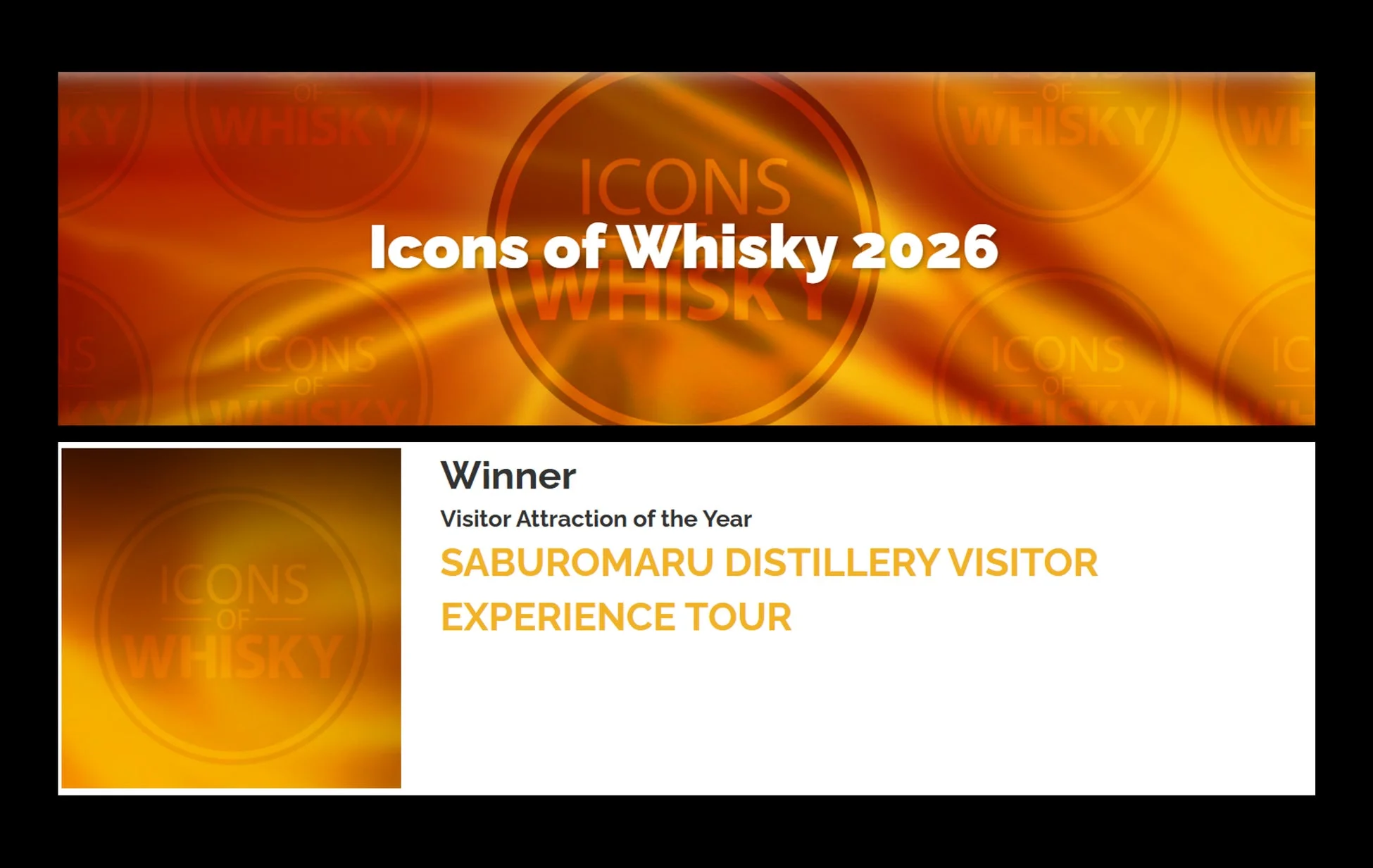 Icons of Whisky 2026 Winner
