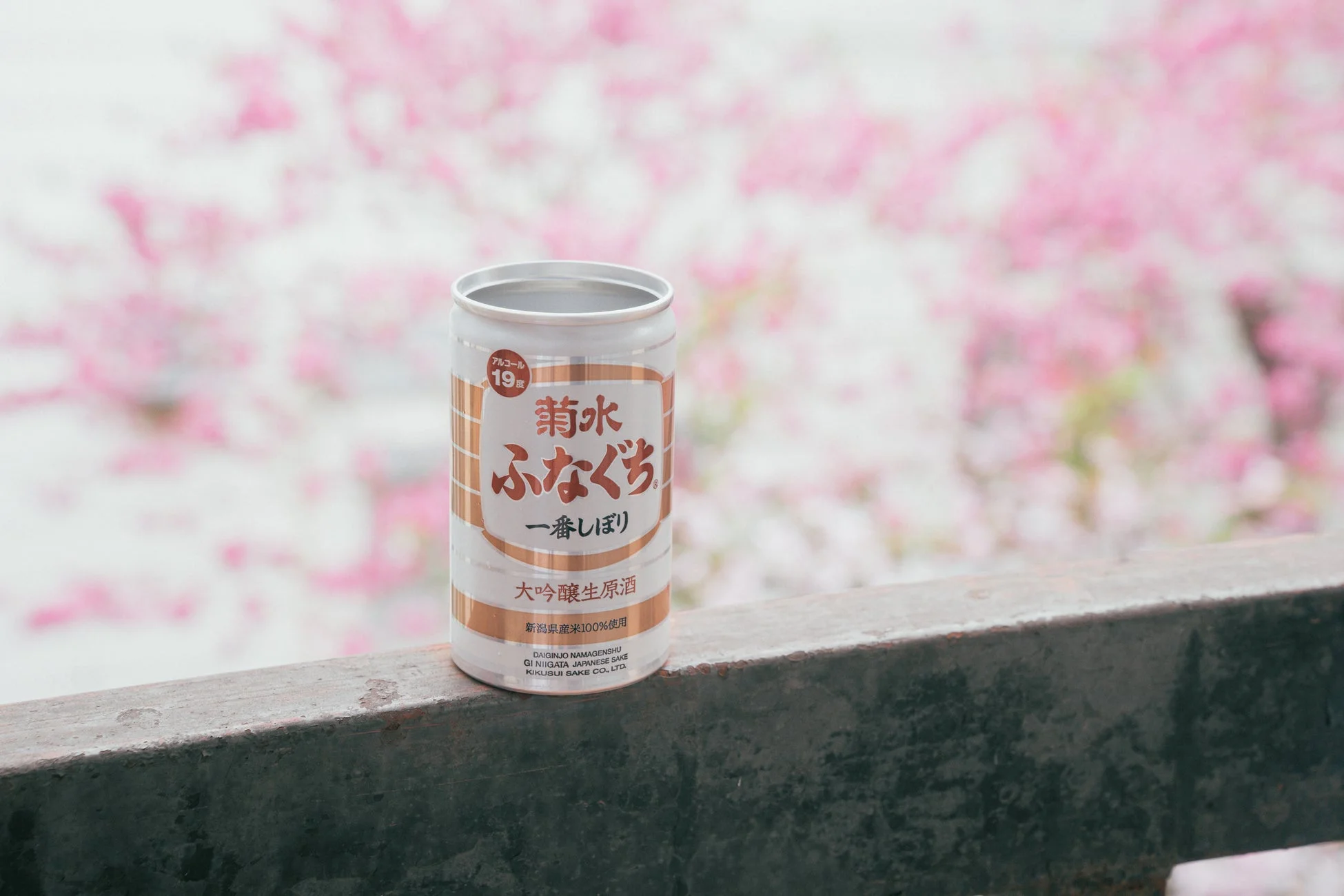 桜とふなぐち缶