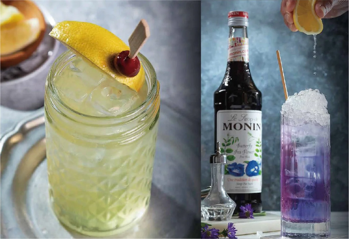 カクテルとシロップ