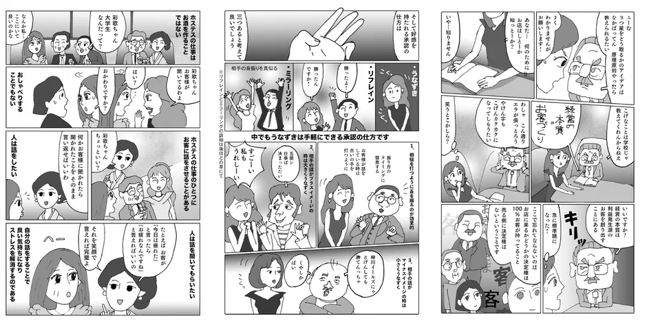 漫画の接客・経営ノウハウ解説部分
