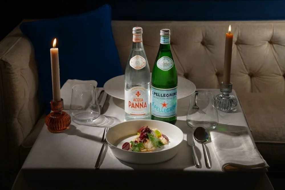 ミネラルウォーターとディナー