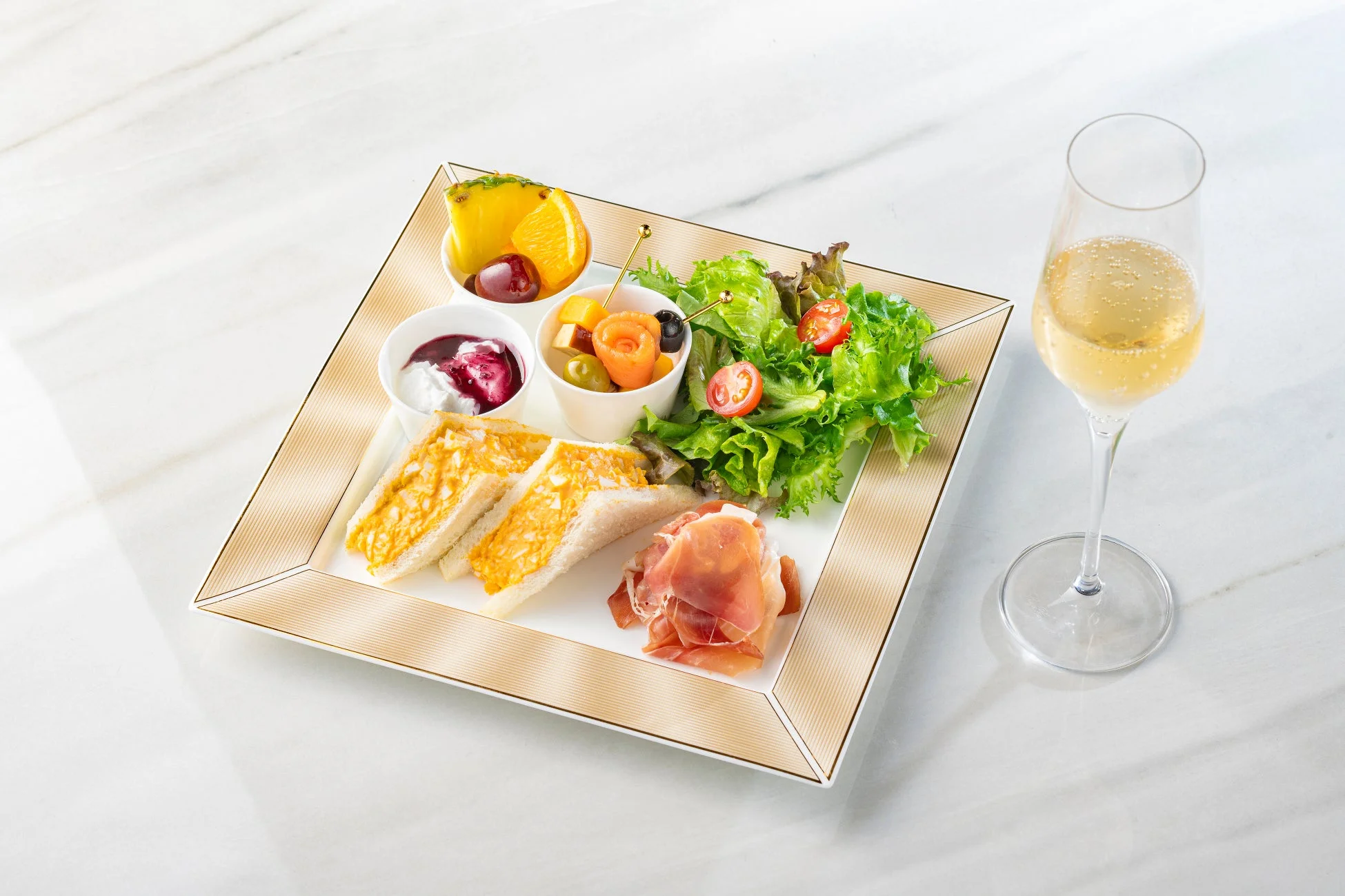 上品なブランチプレート