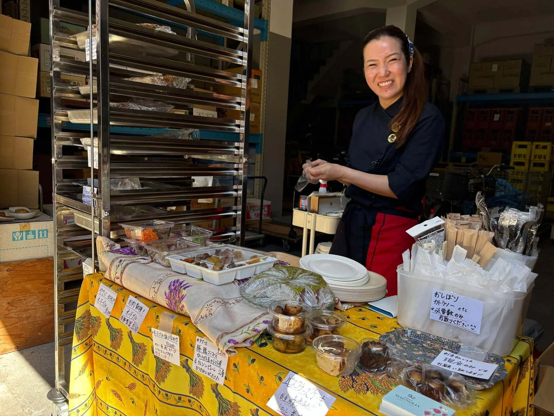 おつまみを提供する出店者