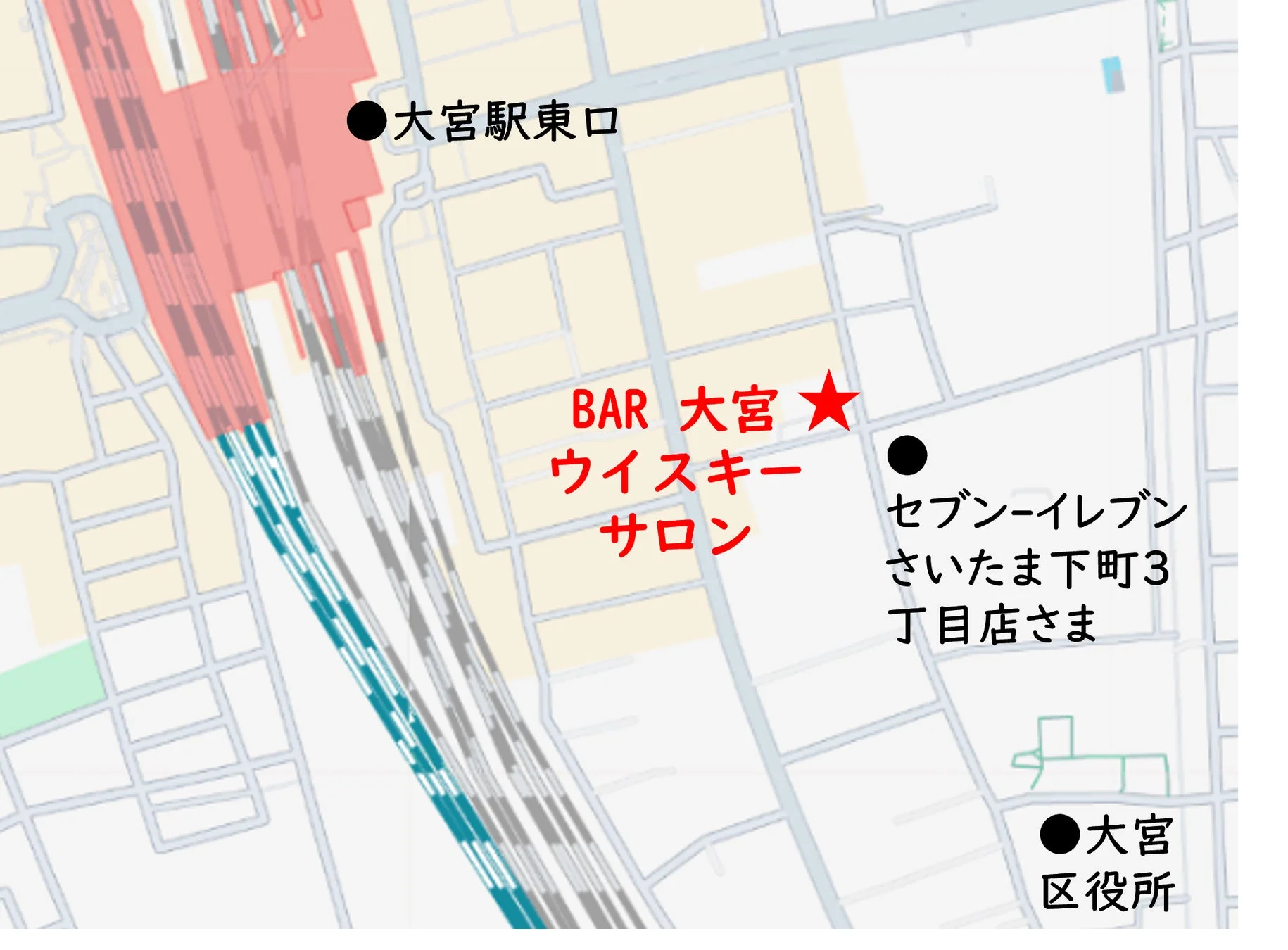 BAR 大宮ウイスキーサロンの地図