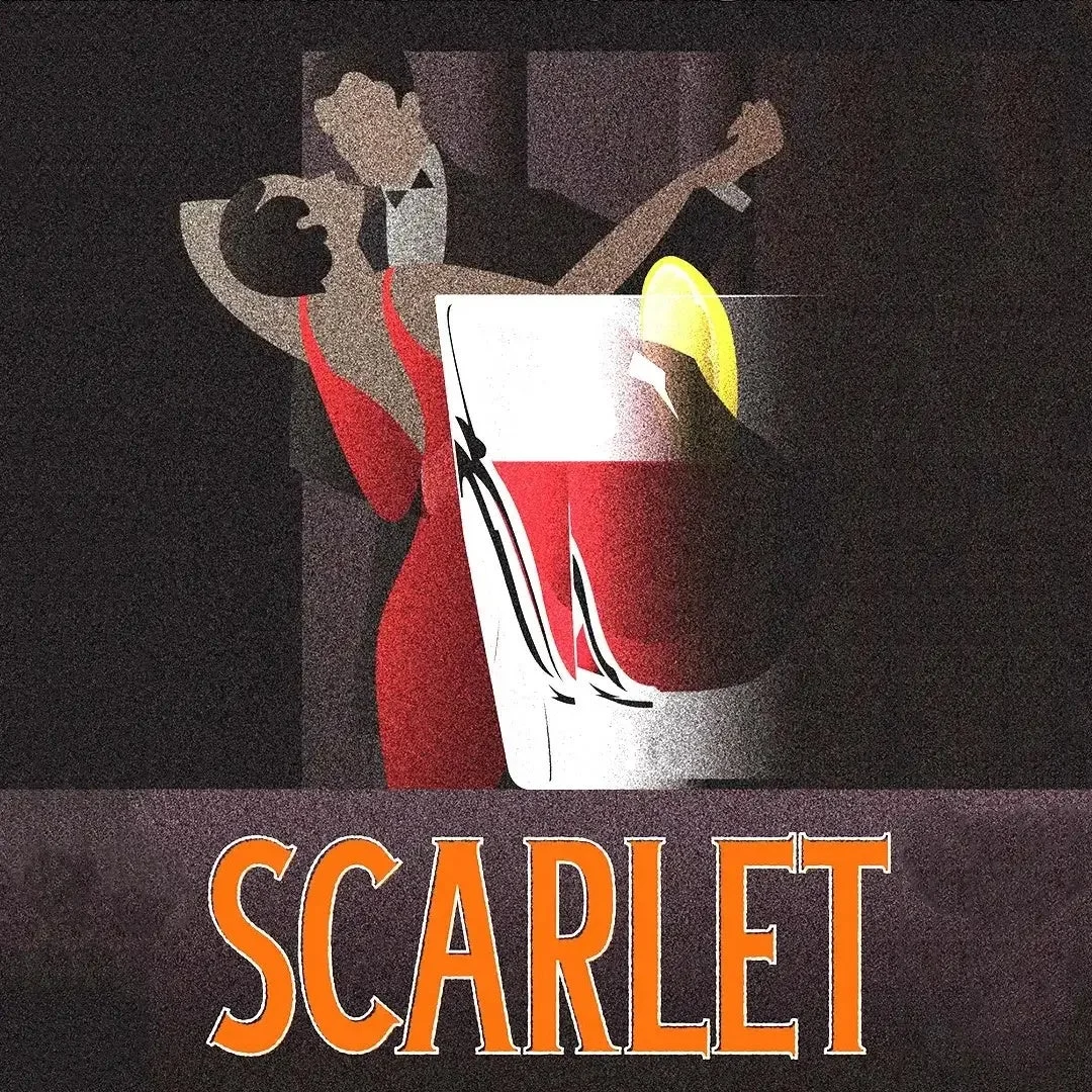 カクテルとSCARLETのボトル