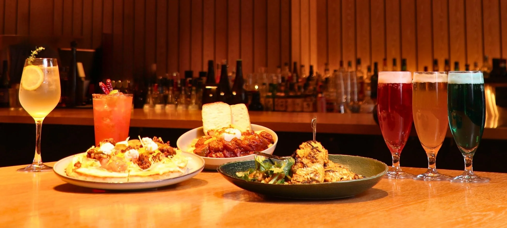 料理とドリンク集合