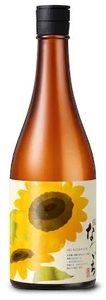 ひまわりのラベルのボトル