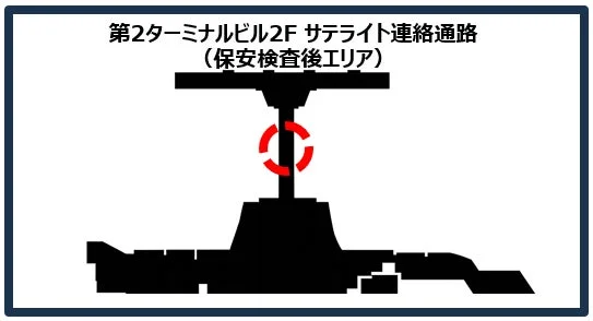 成田空港第2ターミナルビル2F サテライト連絡通路