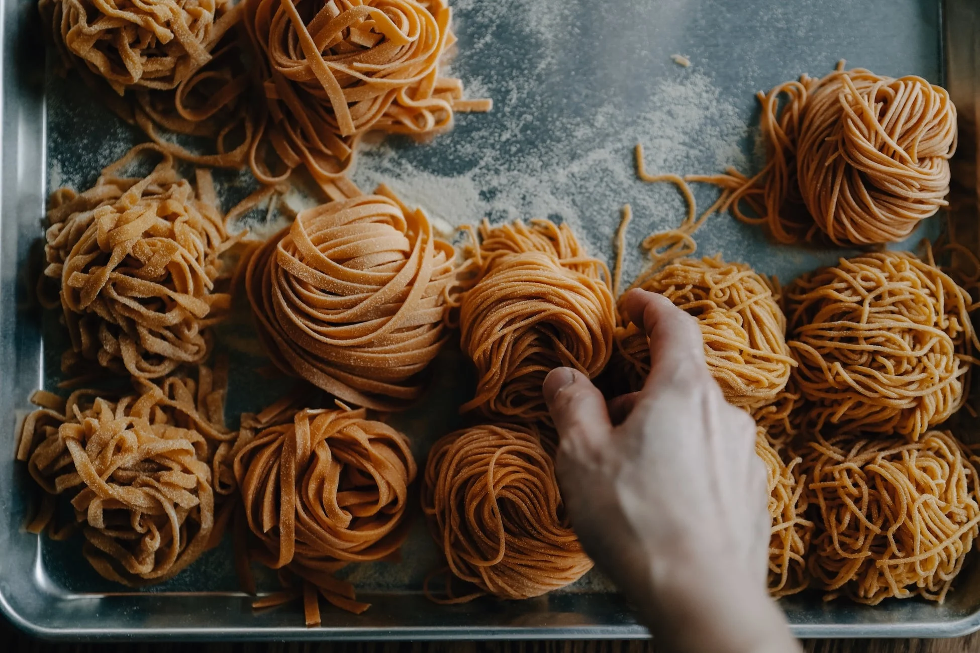 手打ちパスタの準備