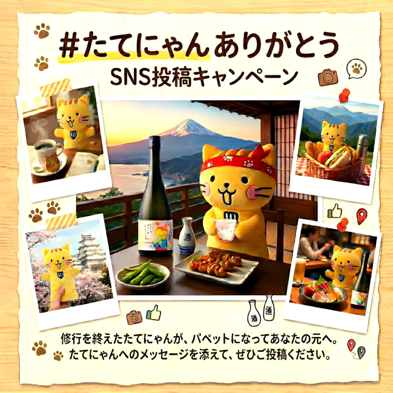 #たてにゃんありがとうSNS投稿キャンペーン