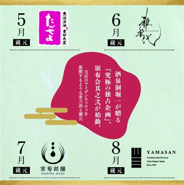 頒布会 其之弐の蔵元ラインナップ