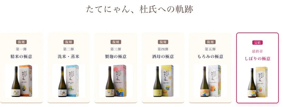 たてにゃん、杜氏への軌跡 復刻 コンプリートセット