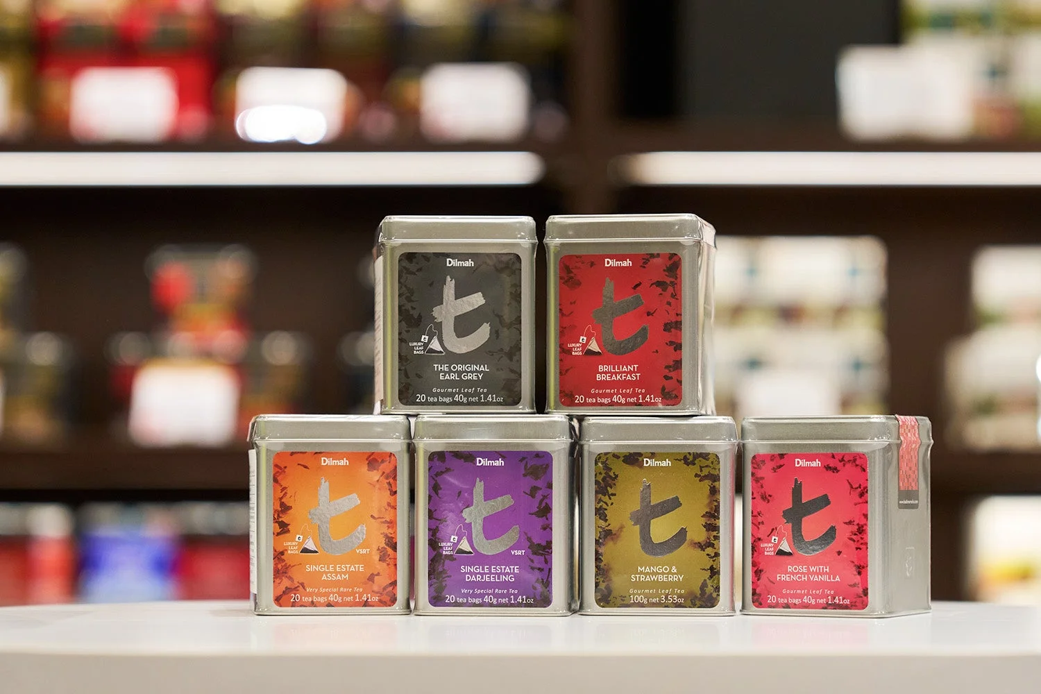 Dilmahの様々な紅茶缶