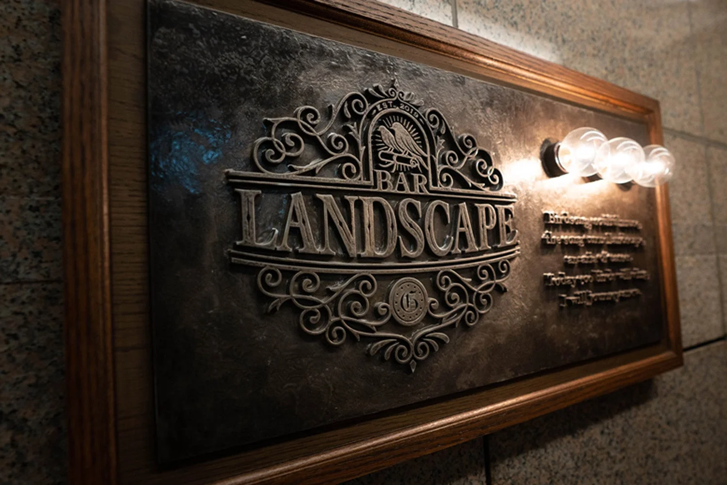 Bar Landscape.の看板