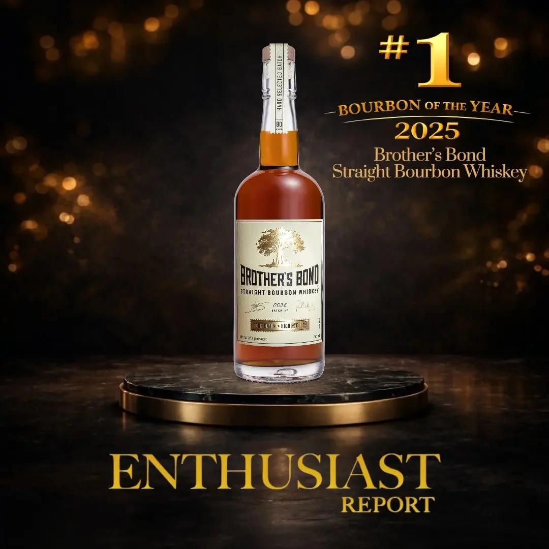 2025 Bourbon of the Year受賞を示すBrother's Bondボトル