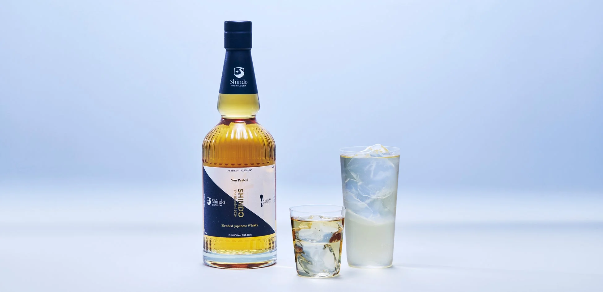 SHINDO The Blended 2026 ボトルとグラス