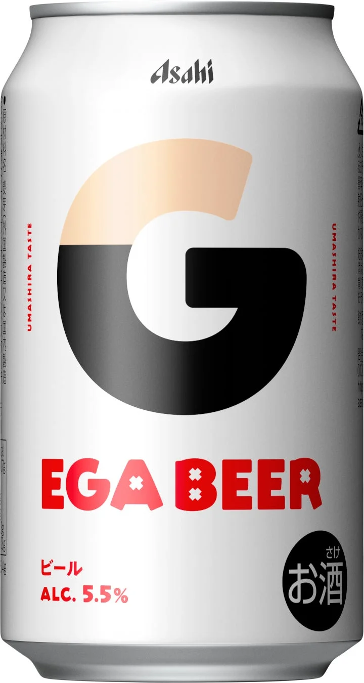 アサヒEGA BEER Gの白い缶